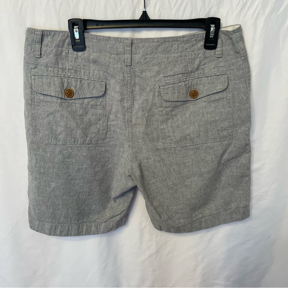 J.Crew Mens Linen Cotton Blend Gray Shorts Size 34 Inseam 8in Summer Lightweight - Picture 7 of 16